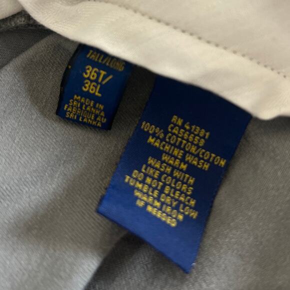 Polo Ralph Lauren 36T/L 100% Cotton Gray/Tan Cotton Prospect Shorts - Picture 4 of 8